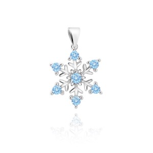 Pandantiv argint fulg de nea cu pietre bleu DiAmanti Z1788CR_AQ-DIA (Argint 925‰ 1,1 g.) Pandantiv argint fulg de nea cu pietre bleu DiAmanti Z1788CR_AQ-DIA (Argint 925‰ 1,1 g.)